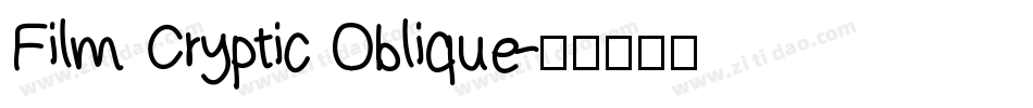 Film Cryptic Oblique字体转换